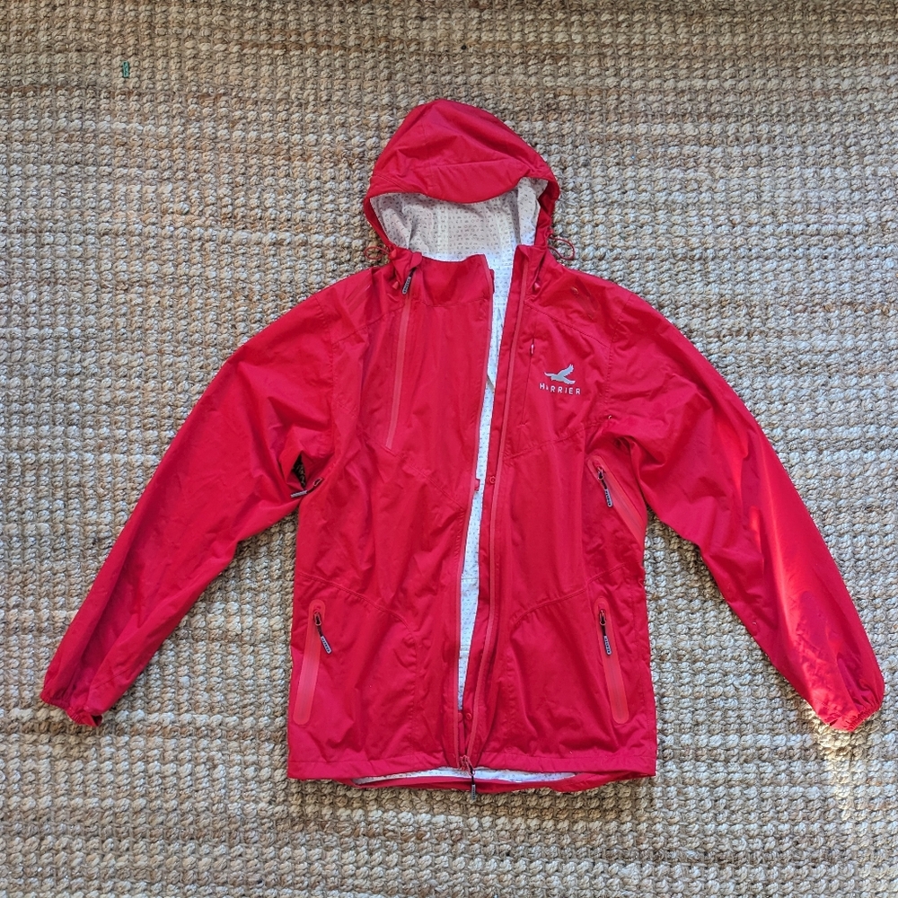 NWOT Men's Harrier Exmoor Running Jacket Large Red Rain Coat